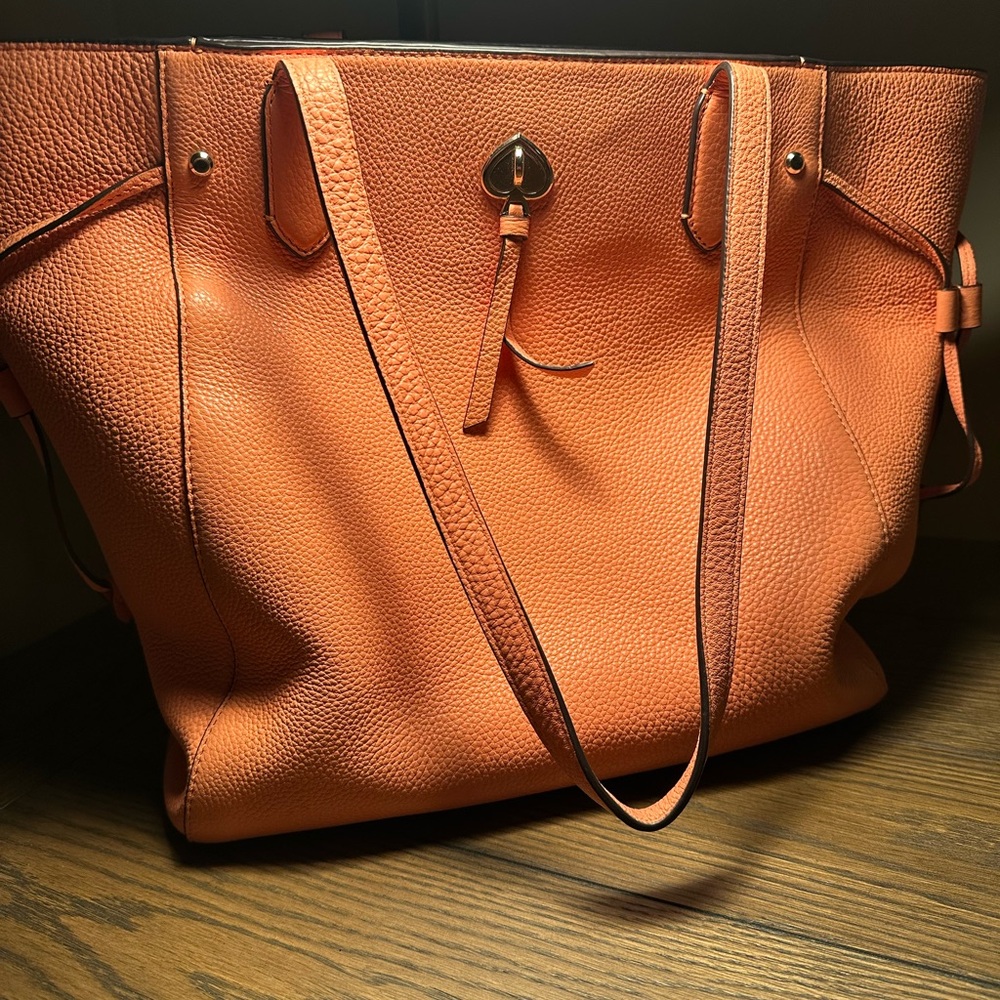 Kate Spade Marti Large Watermelon Structured Tote Bag with Leather Straps